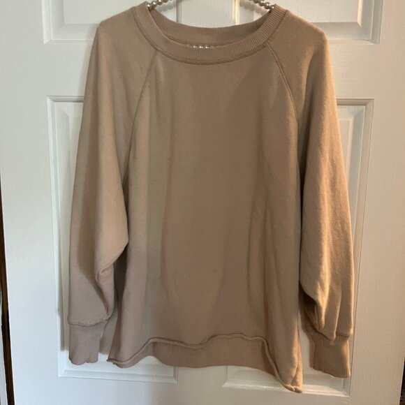 aerie Tops - Aerie Ladies Oversized Crew Neck Long Sleeve Roll Hem Sweatshirt Size S